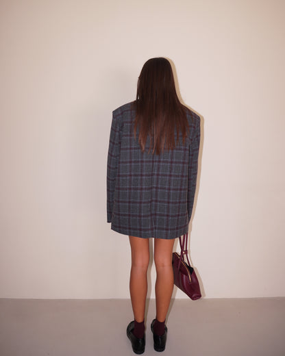BLAZER OVER FANTASIA A QUADRI LUMINA