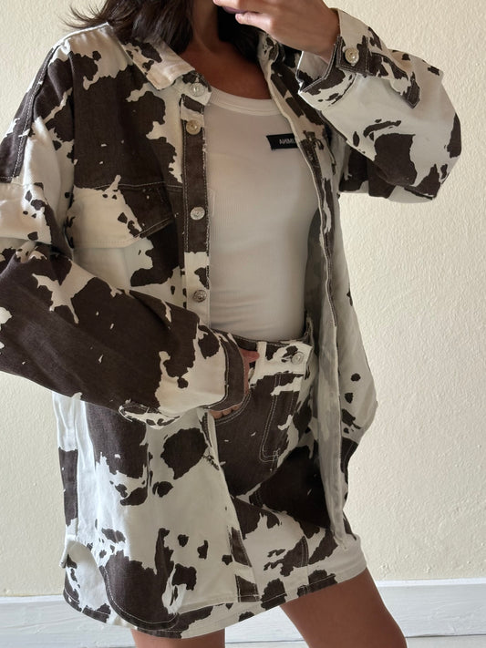 CAMICIA IN DENIM MUCCATA