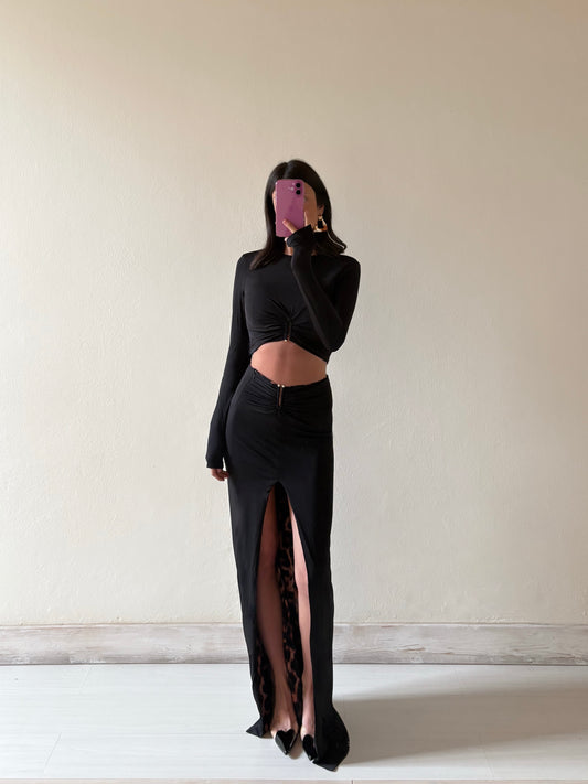 TWIN-SET GONNA LUNGA E MAGLIA