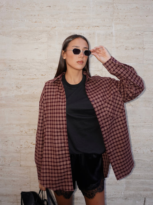 CAMICIA A QUADRI OVERSIZE