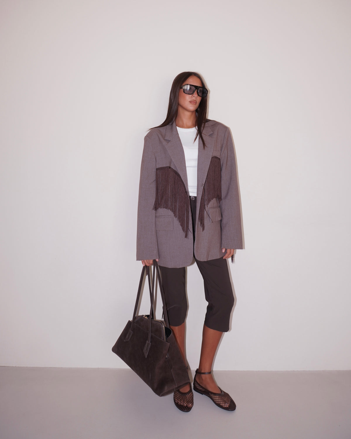 BLAZER OVER CON FRANGE LUMINA