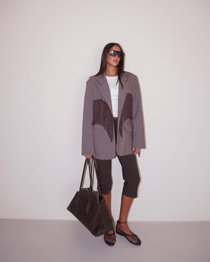 BLAZER OVER CON FRANGE LUMINA