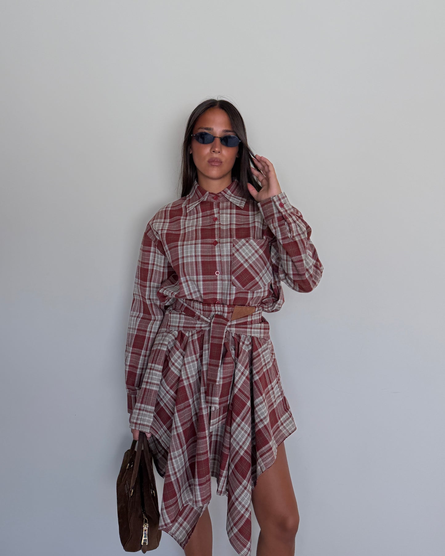 COMPLETO CAMICIA E GONNA TARTAN