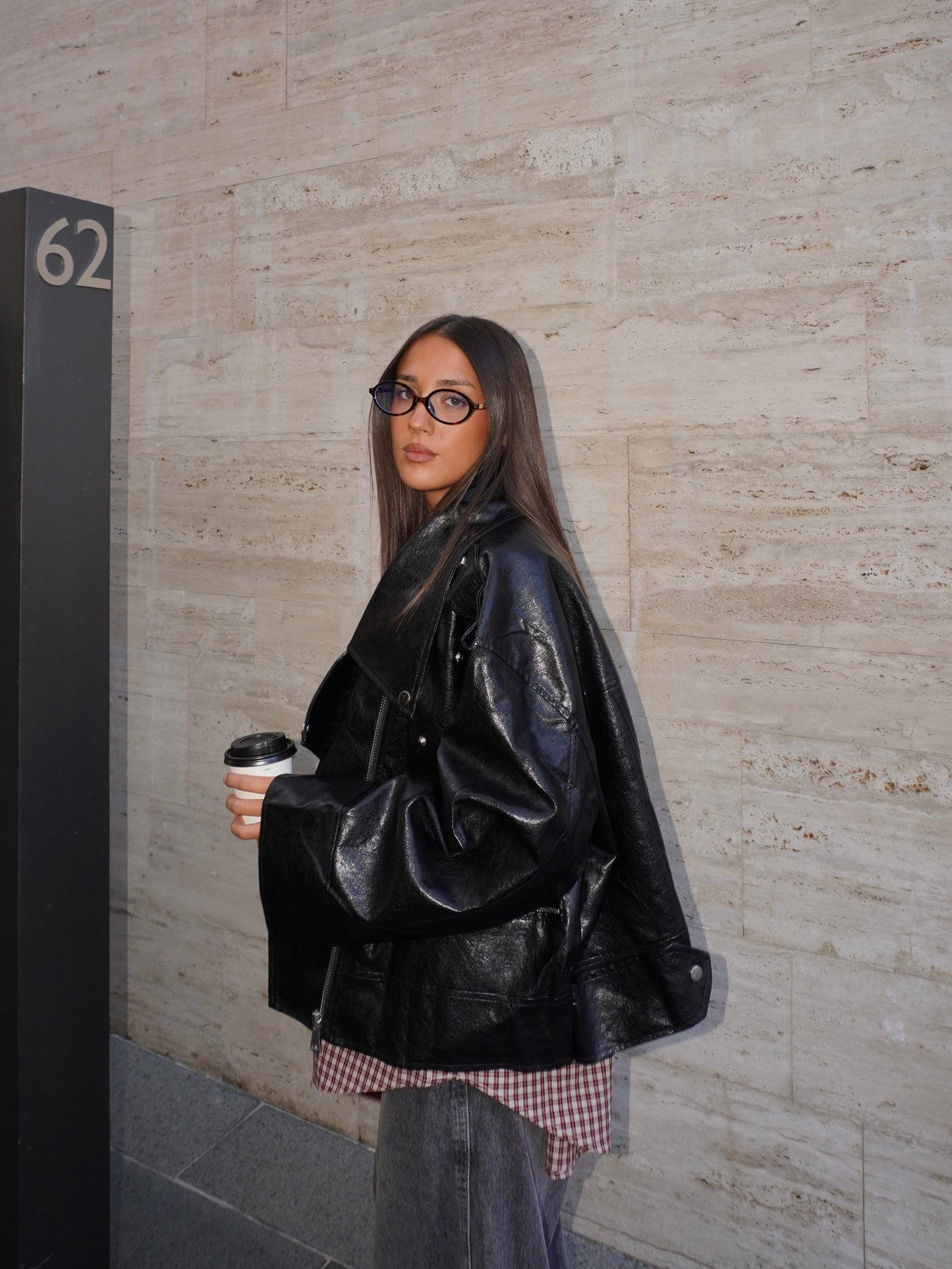 BIKER IN ECOPELLE MARTELLATA