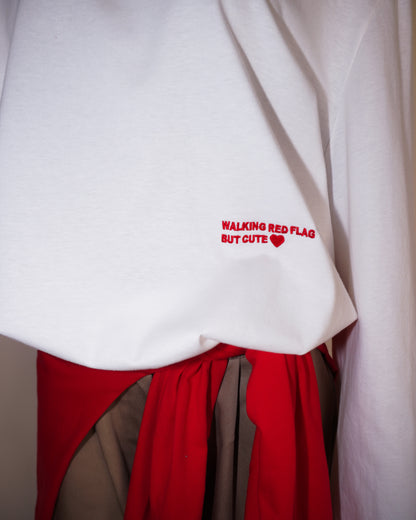 T-SHIRT MANICHE LUNGHE CON RICAMO LUMINA