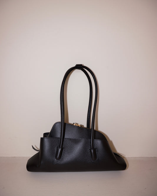 BORSA A SPALLA IN VERA PELLE MEDIA