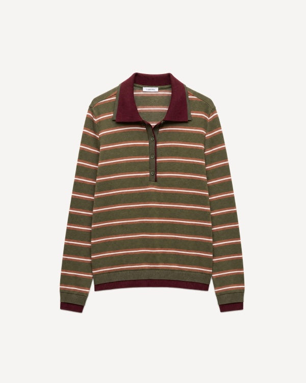 POLO A RIGHE CON COLLETTO
