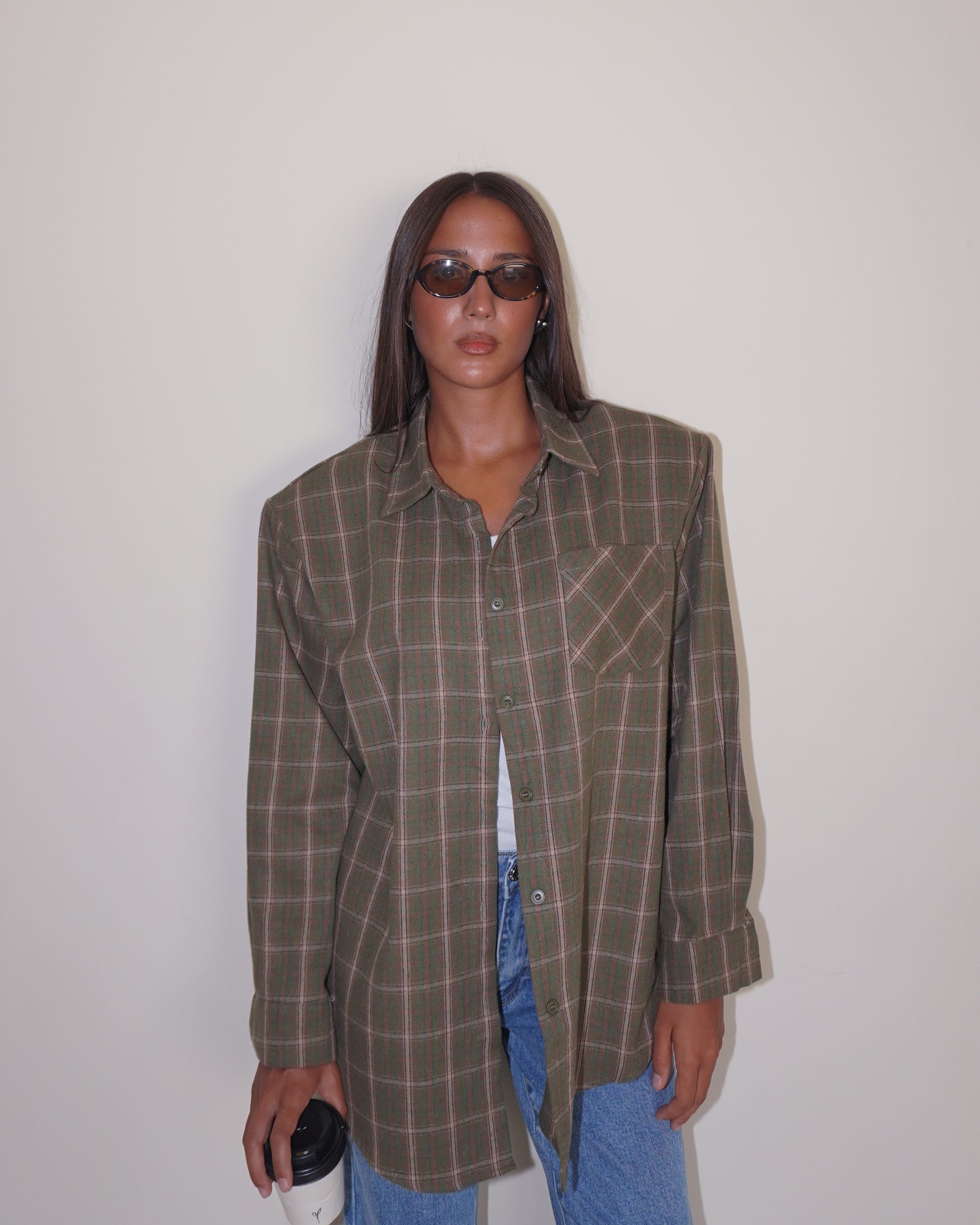 CAMICIA A QUADRI SPALLA IMBOTTITE