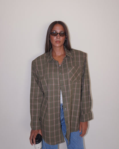 CAMICIA A QUADRI SPALLA IMBOTTITE