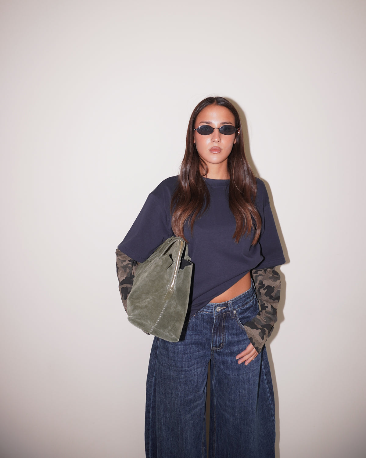 T-SHIRT DOUBLE SLEEVE MILITARE