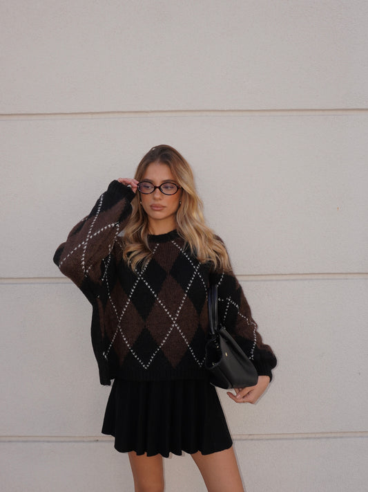 MAGLIONE AMPIO CON ROMBI