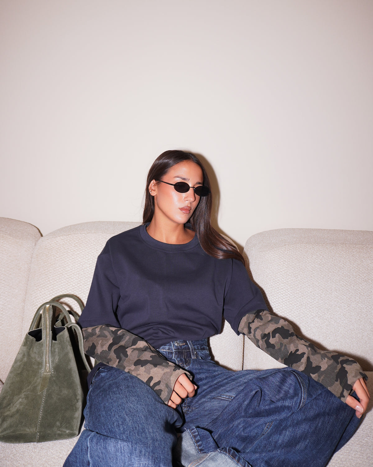 T-SHIRT DOUBLE SLEEVE MILITARE