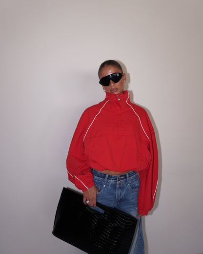 BOMBER LEGGERO CON MEZZA ZIP