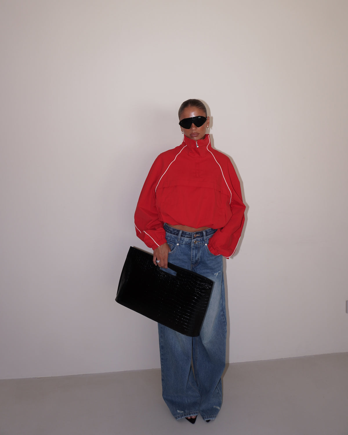 BOMBER LEGGERO CON MEZZA ZIP