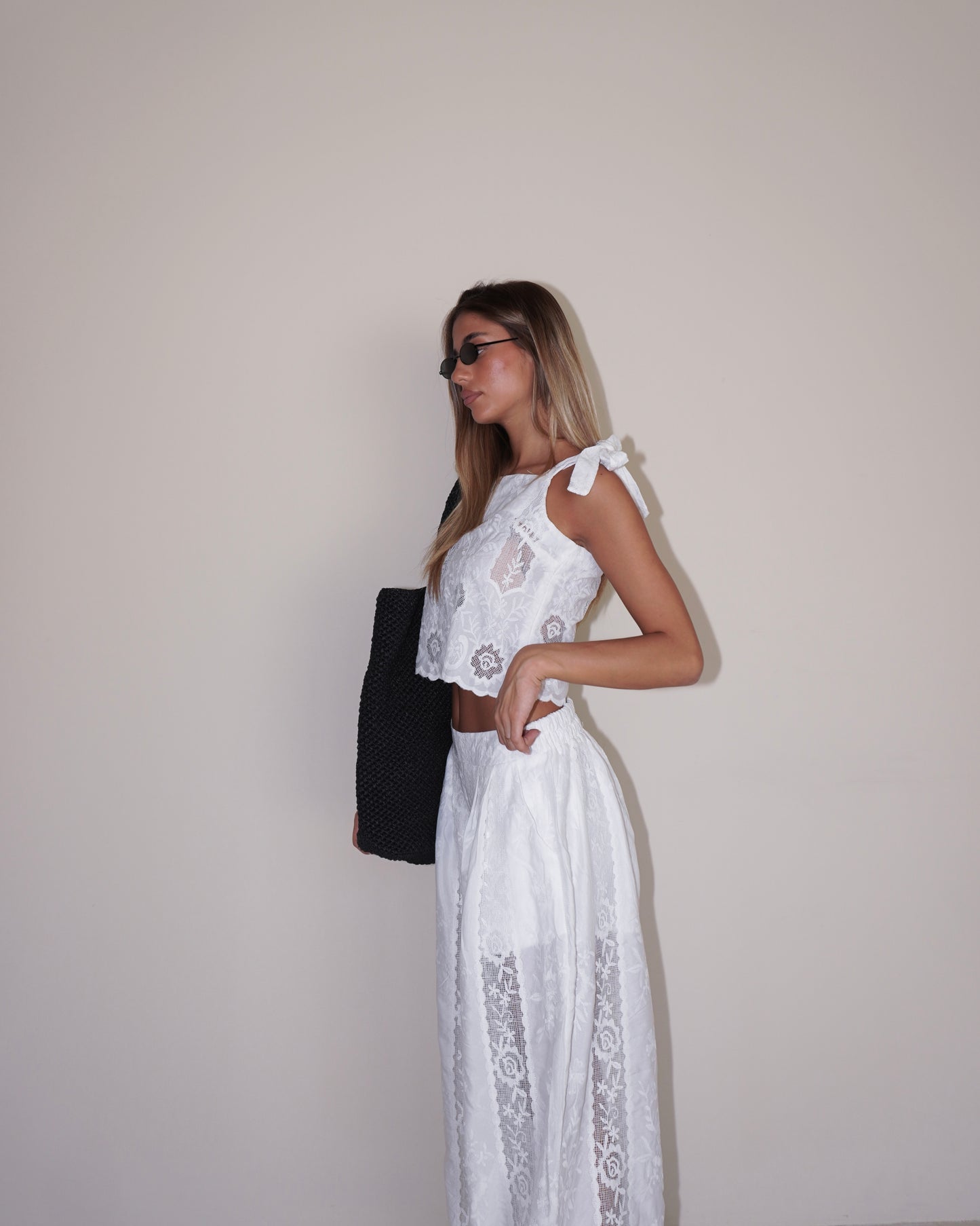 COMPLETO PANTALONE E TOP IN COTONE