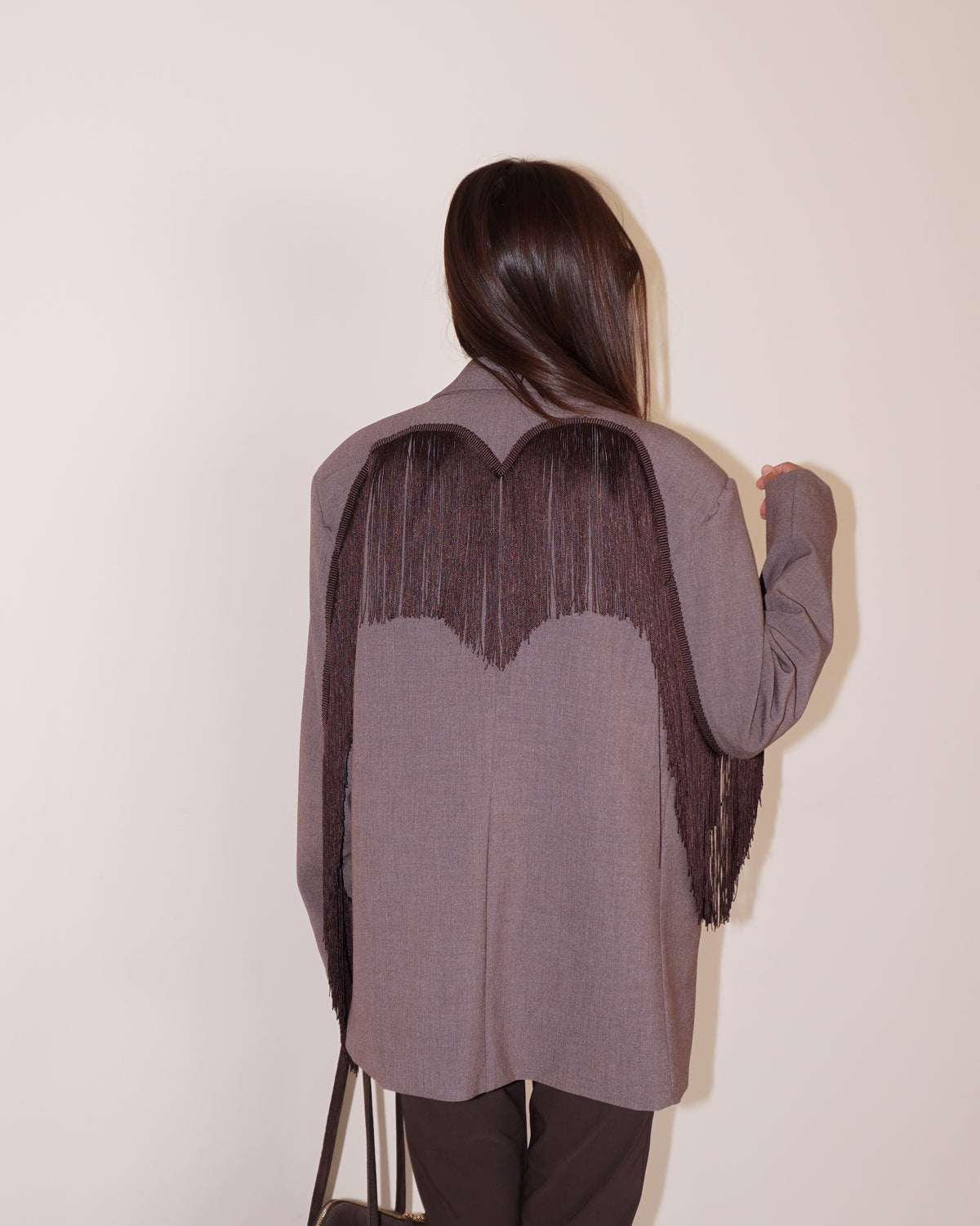 BLAZER OVER CON FRANGE LUMINA