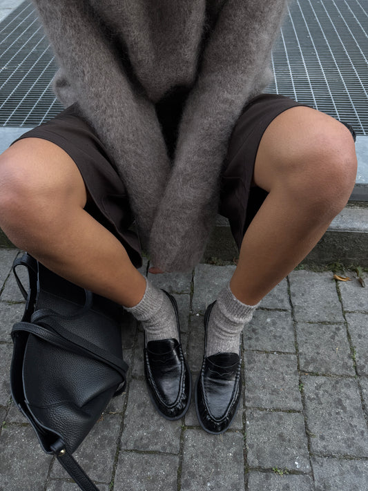 MOCASSINO IN ECOPELLE MARTELLATA