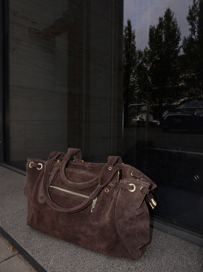 BAULETTO IN CAMOSCIO CON FIBBIE