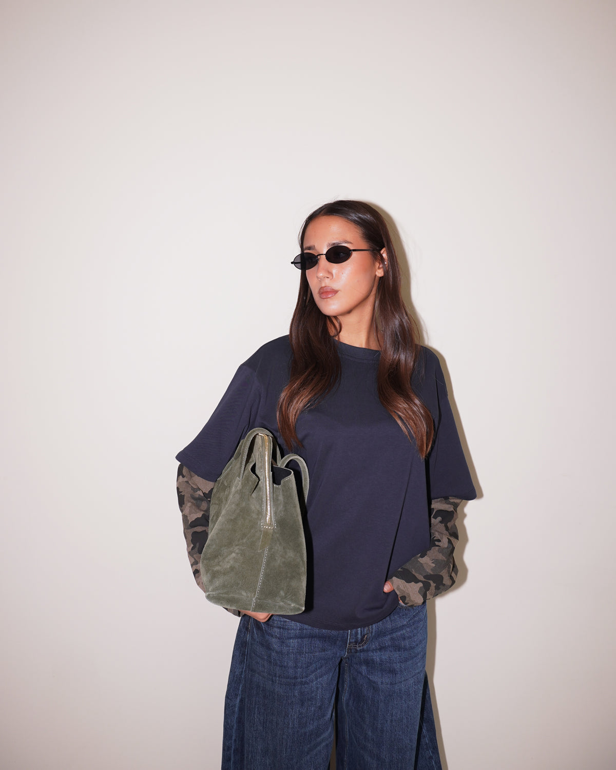 T-SHIRT DOUBLE SLEEVE MILITARE