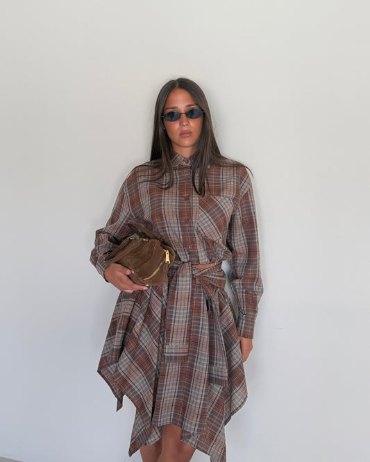 COMPLETO CAMICIA E GONNA TARTAN