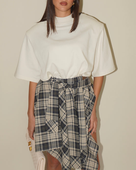 T-SHIRT OVERSIZE CON SPALLE IMBOTTITE