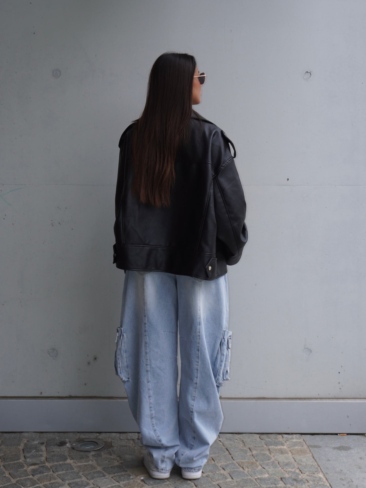 BIKER ECOPELLE OVERSIZE