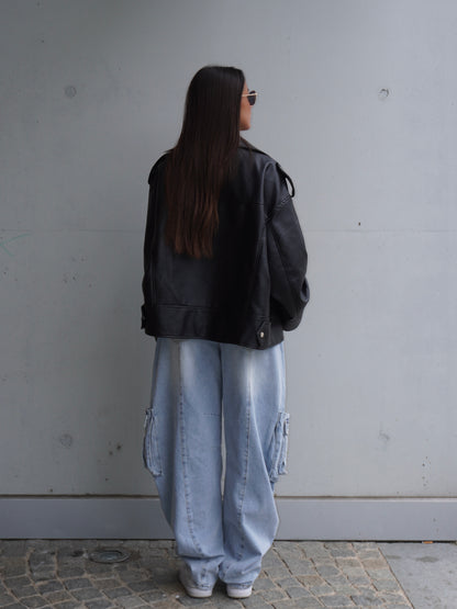 BIKER ECOPELLE OVERSIZE