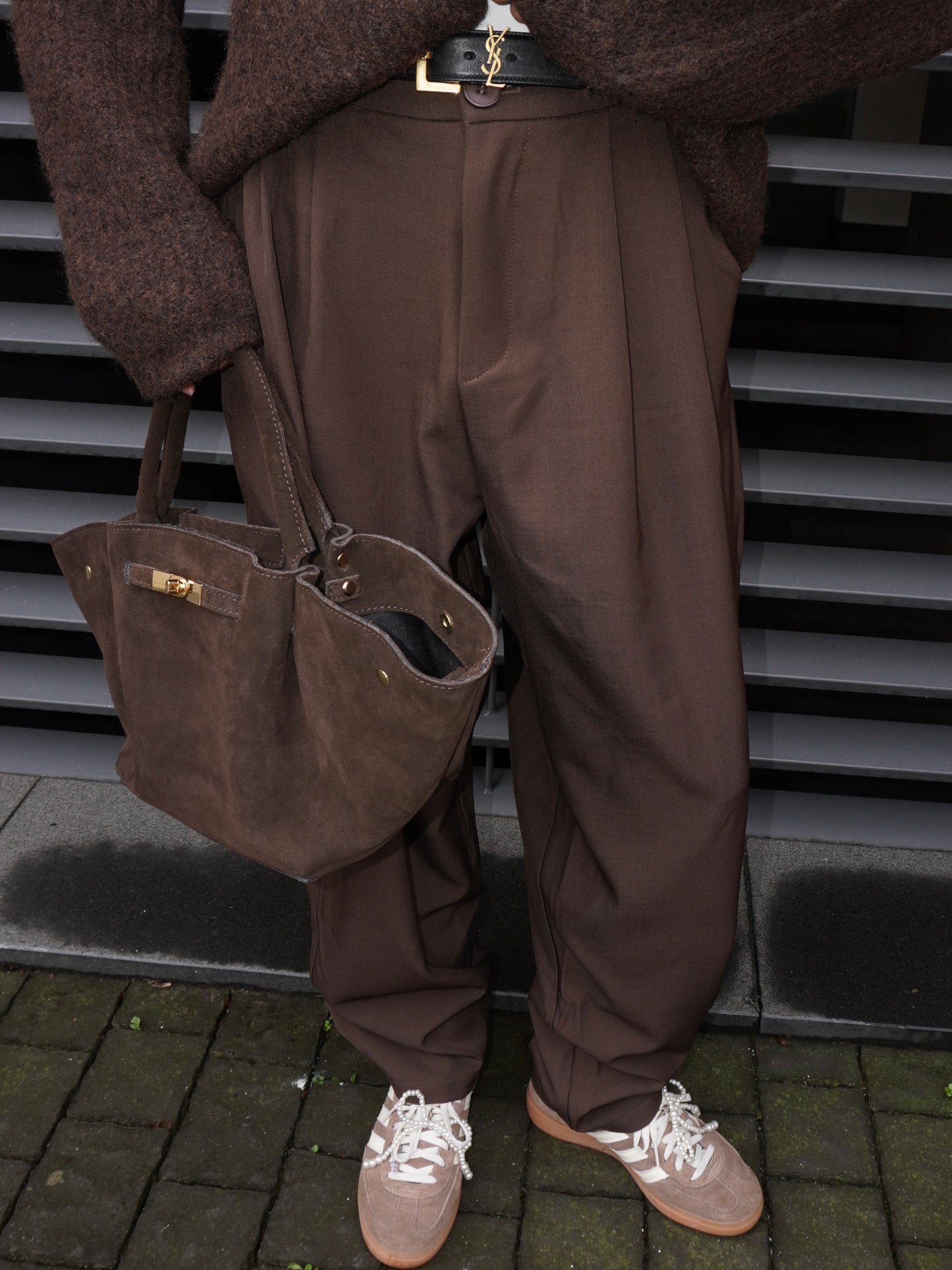 BORSA TOTE SHOPPING CAMOSCIO