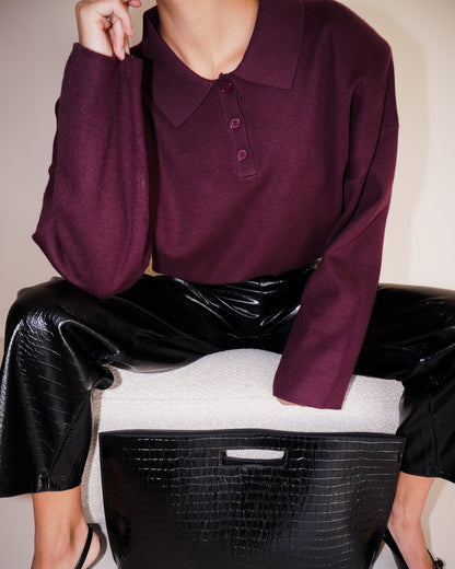 MAGLIONE POLO SPALLE IMBOTTITE