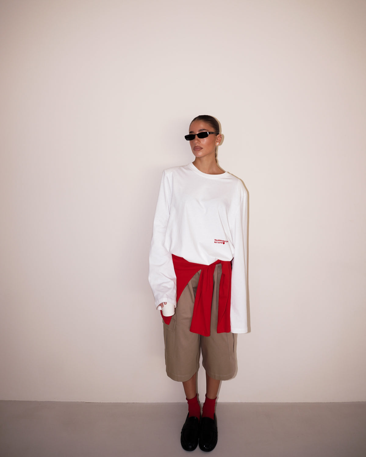 T-SHIRT MANICHE LUNGHE CON RICAMO LUMINA