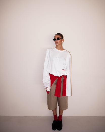T-SHIRT MANICHE LUNGHE CON RICAMO LUMINA
