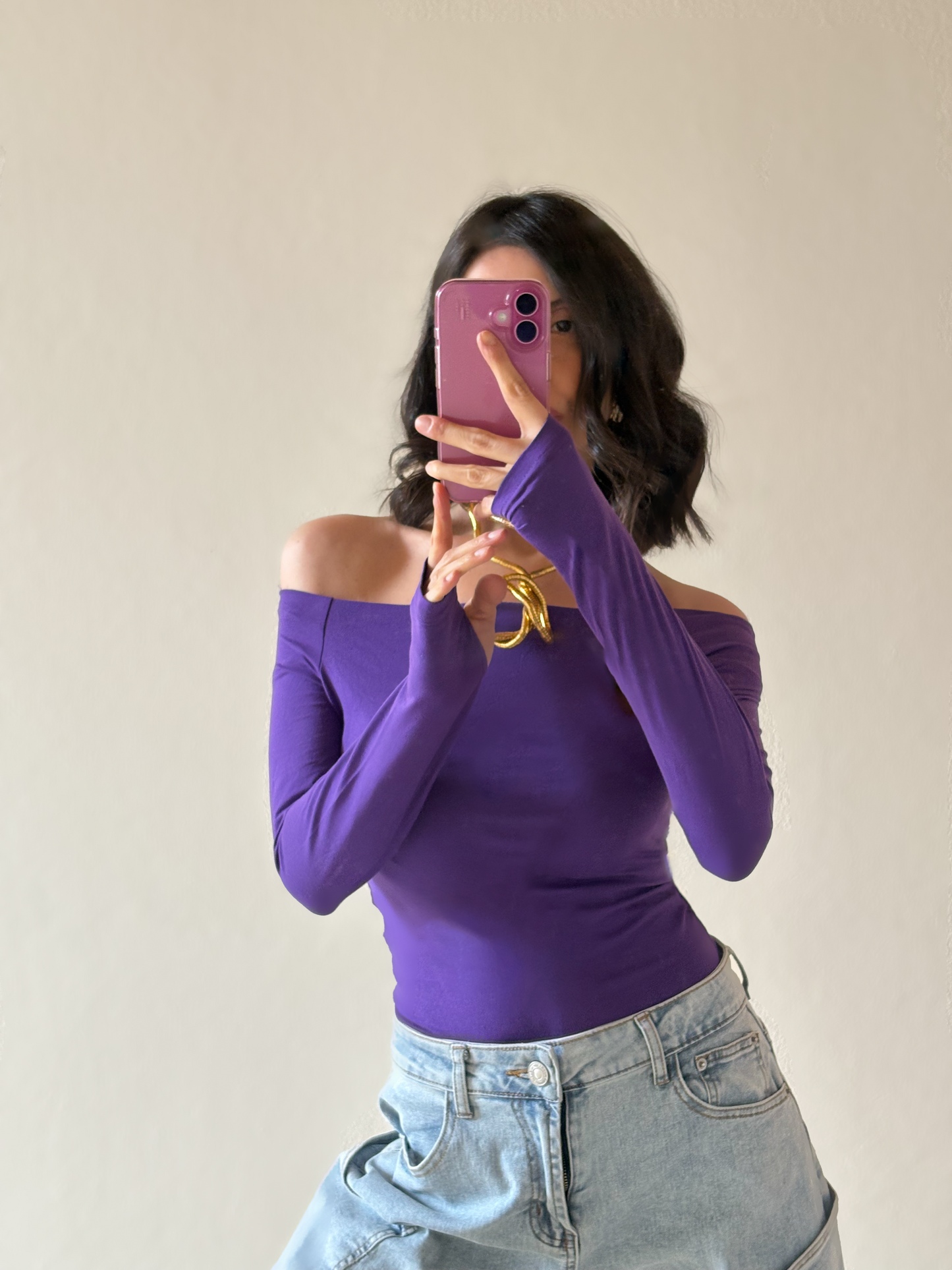 MAGLIA MANICHE LUNGHE SENZA SPALLINE