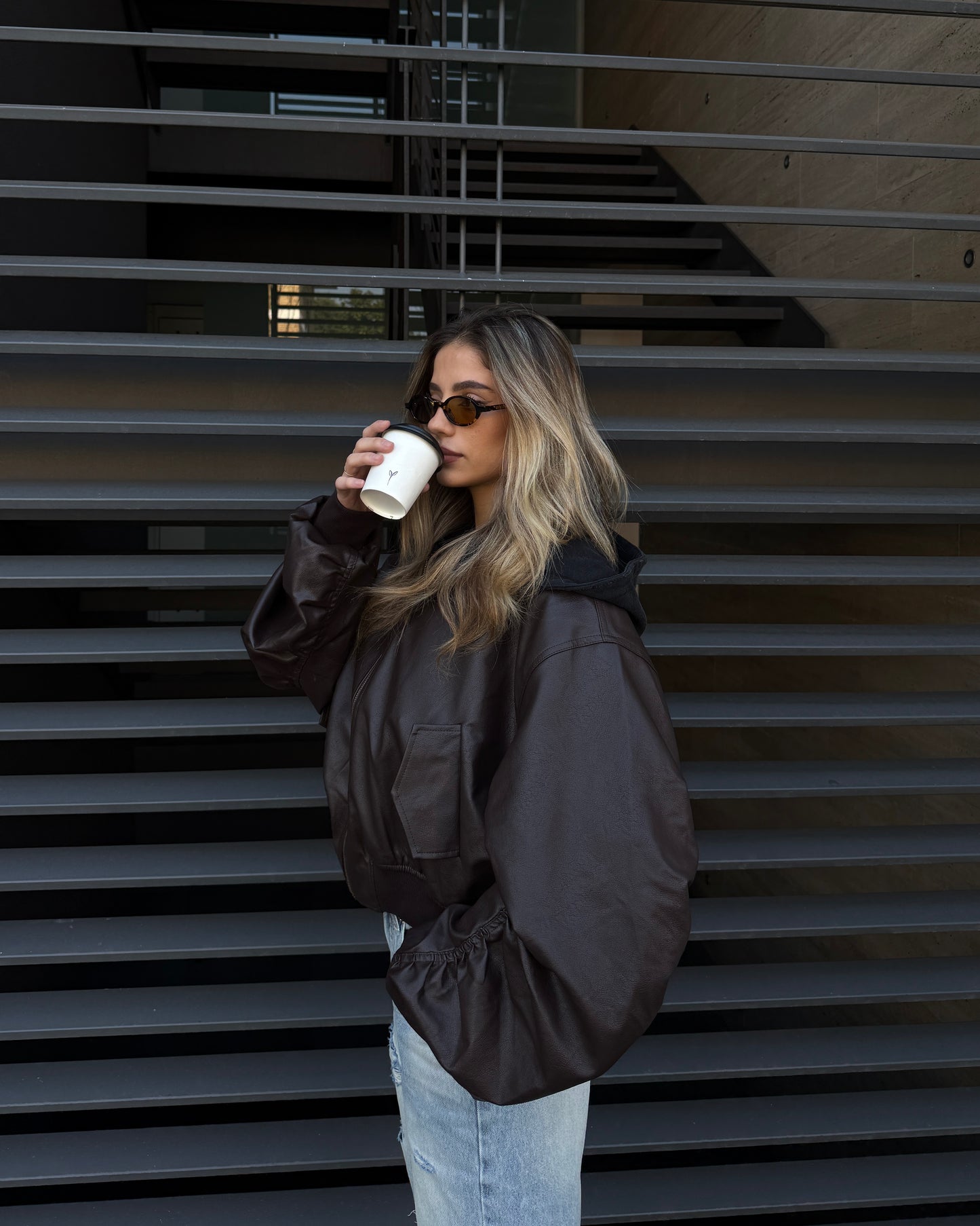 BOMBER IN ECOPELLE DOUBLE FACE