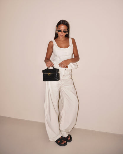 COMPLETO IN DENIM TOP E PANTALONE