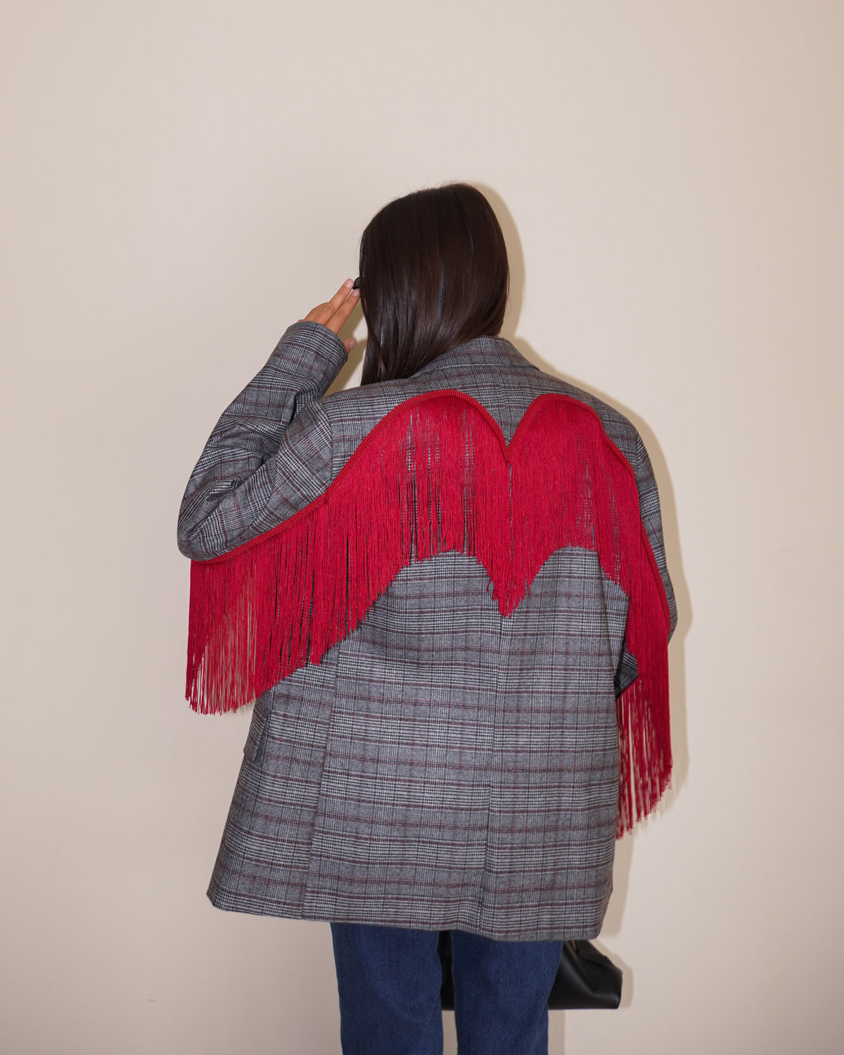 BLAZER OVER CON FRANGE LUMINA
