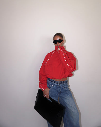BOMBER LEGGERO CON MEZZA ZIP