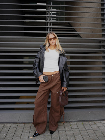 JEANS BAGGY CON FIBBIE