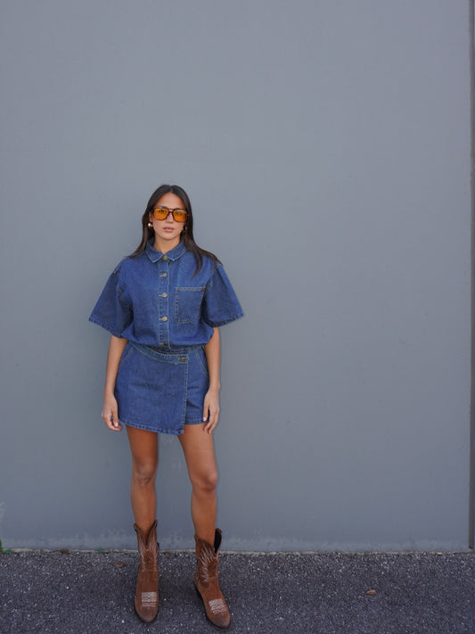 COMPLETO PANTAGONNA E CAMICIA DENIM