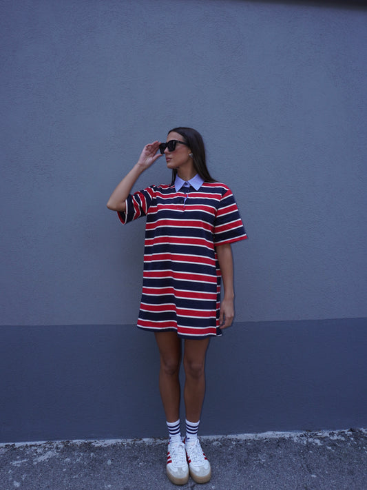 ABITO POLO A RIGHE