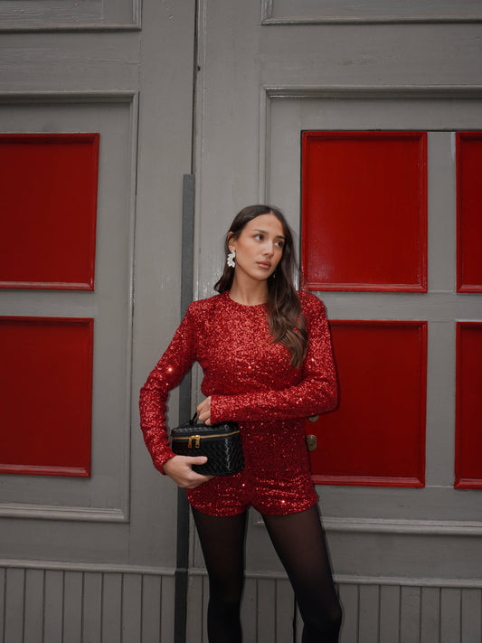 TUTINA PAILLETTES CON SPALLINE IMBOTTITE