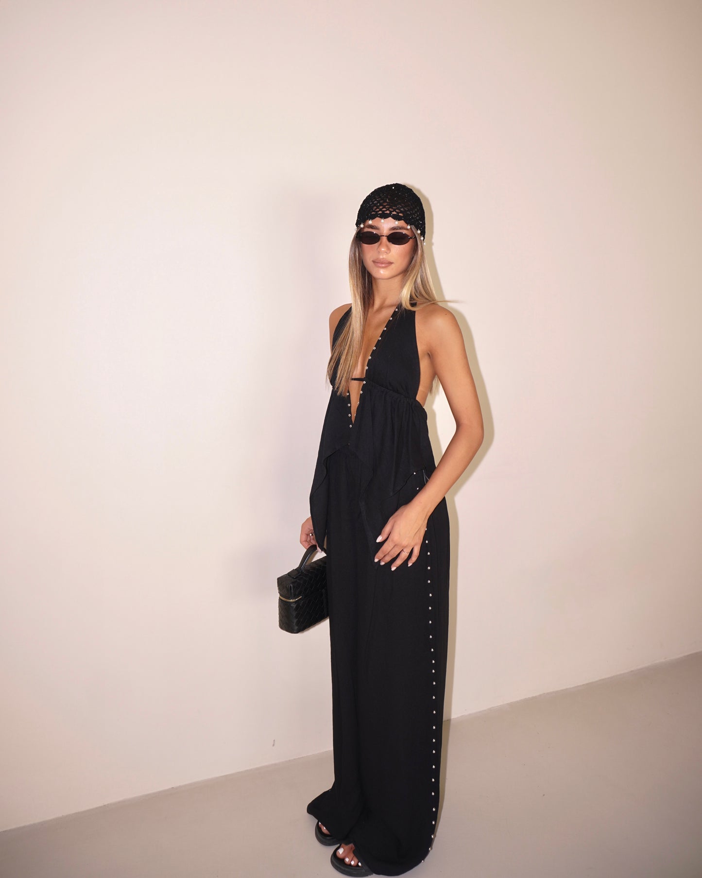 COMPLETO TOP E PANTALONE CON BORCHIE