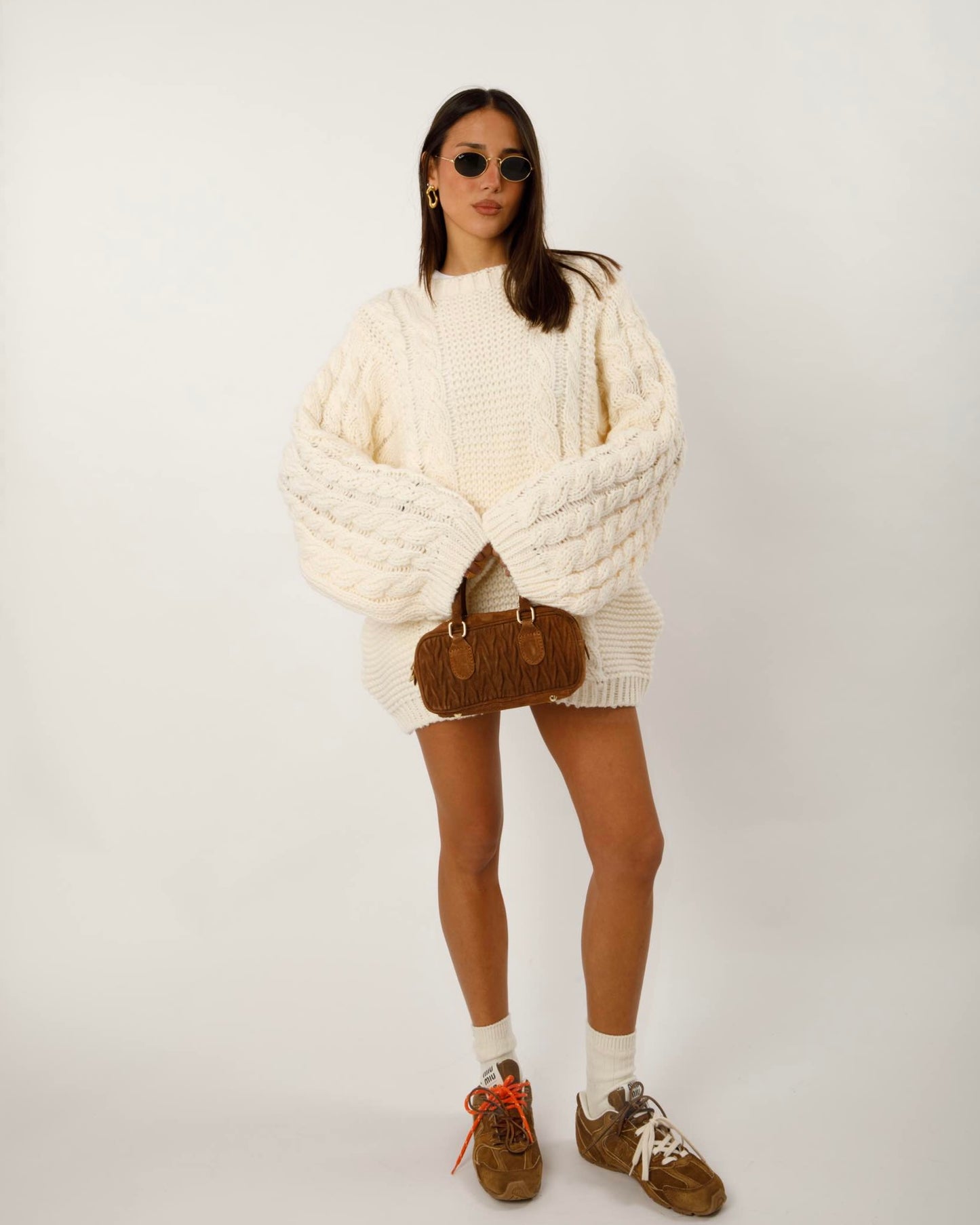 MAGLIONE INTRECCIATO ECRÙ