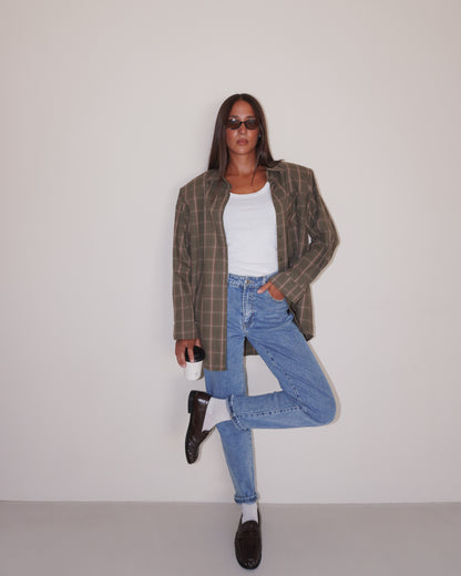 CAMICIA A QUADRI SPALLA IMBOTTITE