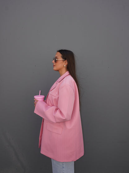 BLAZER GESSATO ROSA