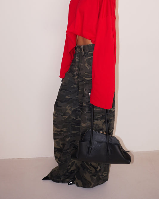 PANTALONI JEANS MILITARI CON TASCHE