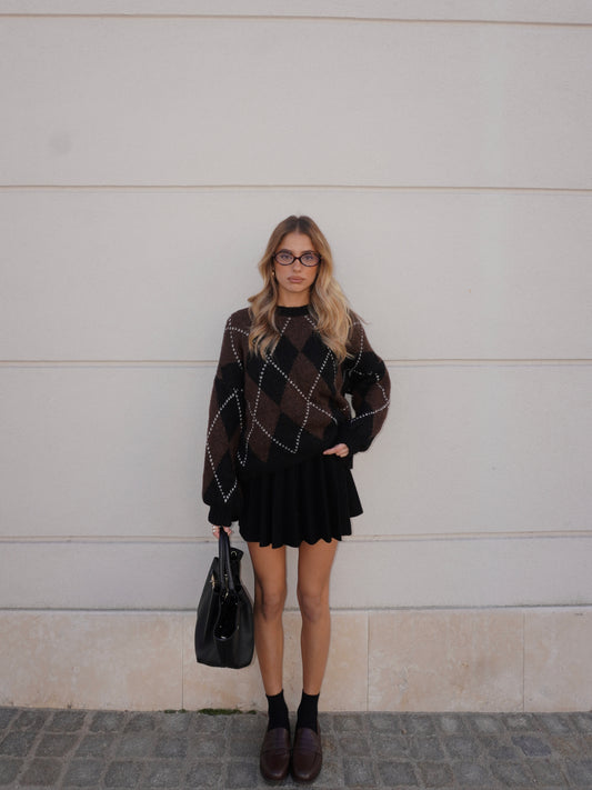 GONNA IN MAGLIA CON PINCES