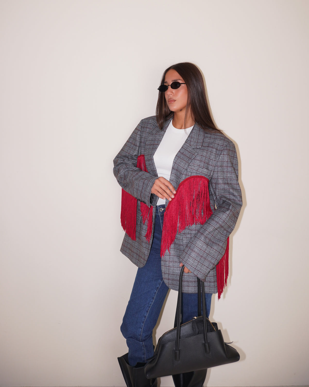 BLAZER OVER CON FRANGE LUMINA