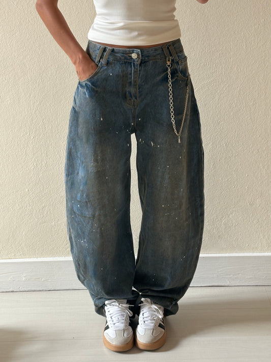 JEANS BALLOON CON CATENA