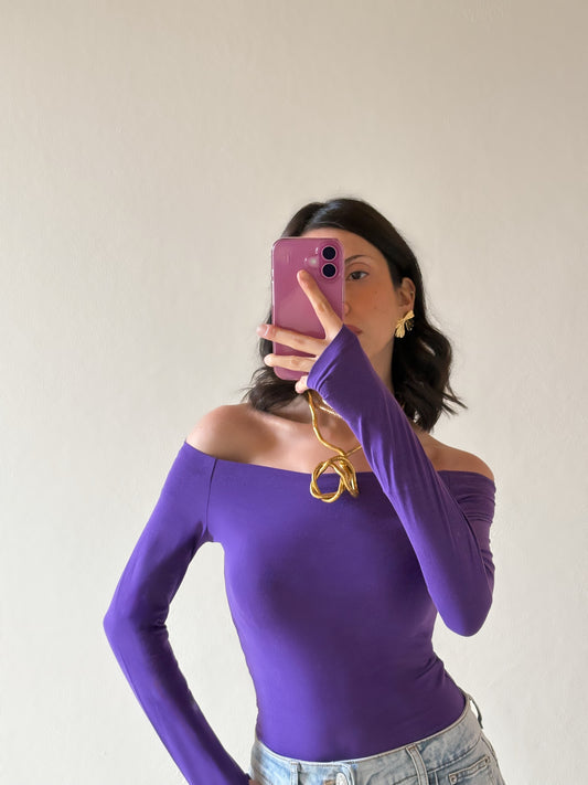 MAGLIA MANICHE LUNGHE SENZA SPALLINE