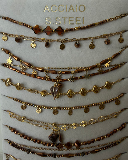 COLLANA CON CHARMS IN ACCIAO MODELLO ASSORTITO
